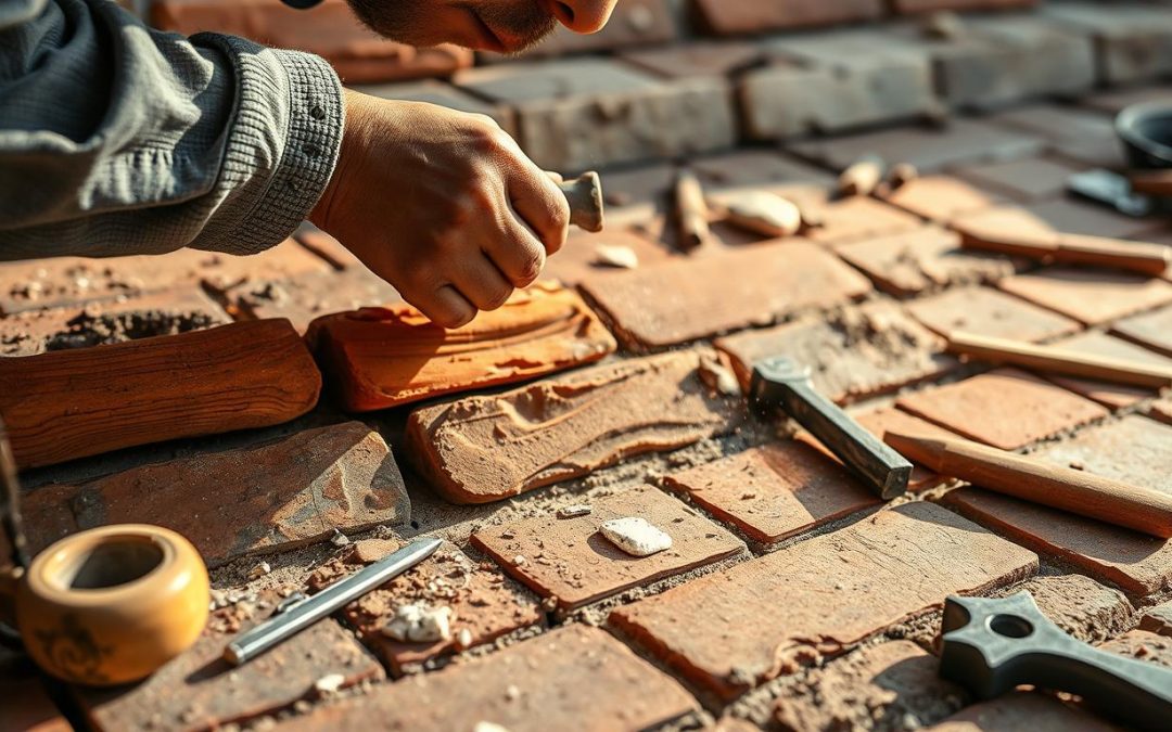 brick and stone slatwork repair