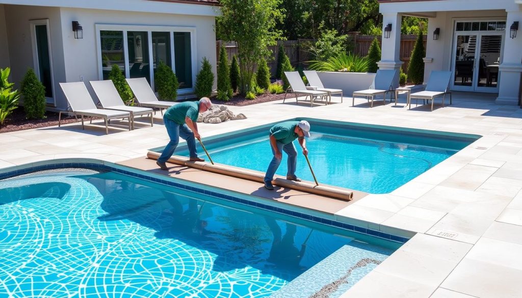 pool deck installation