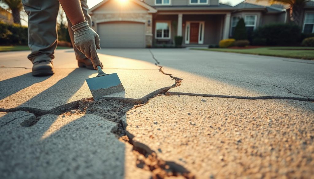 concrete driveway repair