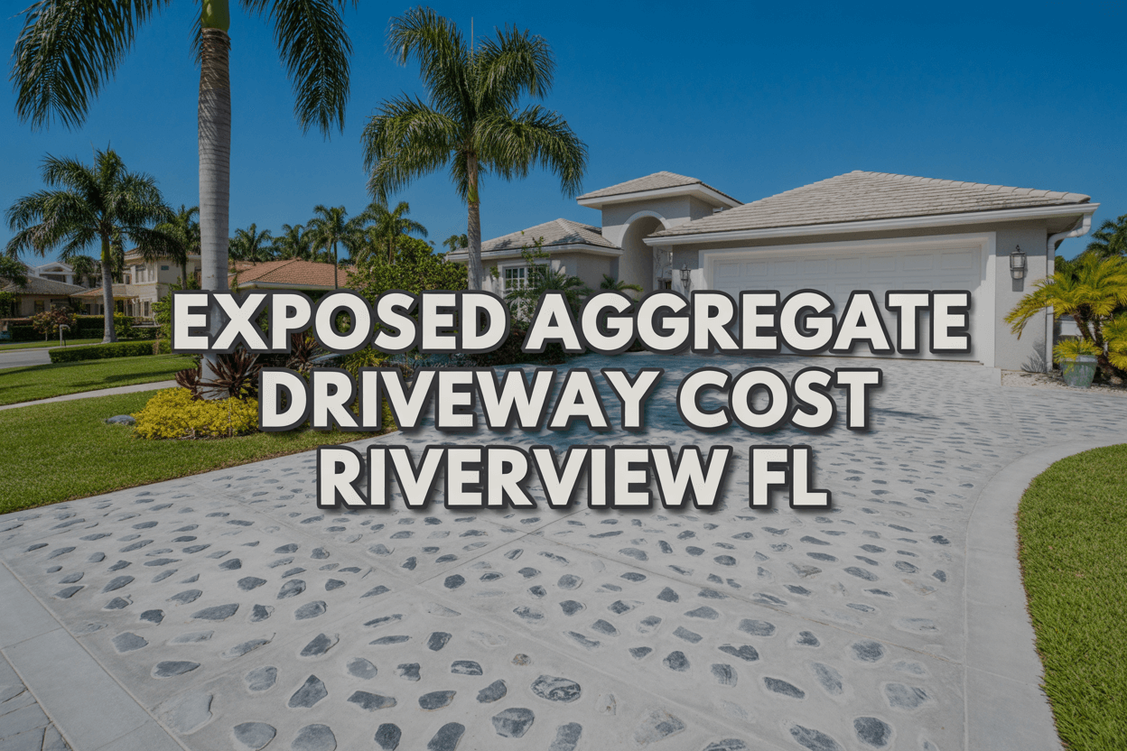 Exposed Aggregate Driveway Cost Riverview Florida